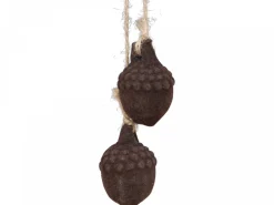 Discount Chic Antique Baumschmuck Eichelnuss Velours