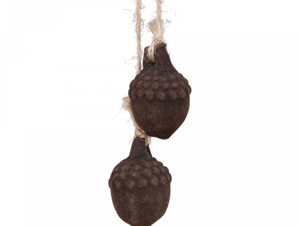 Discount Chic Antique Baumschmuck Eichelnuss Velours