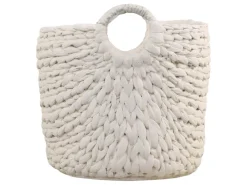Discount Chic Antique Übertopf Corte mit Flechtmuster und Henkel