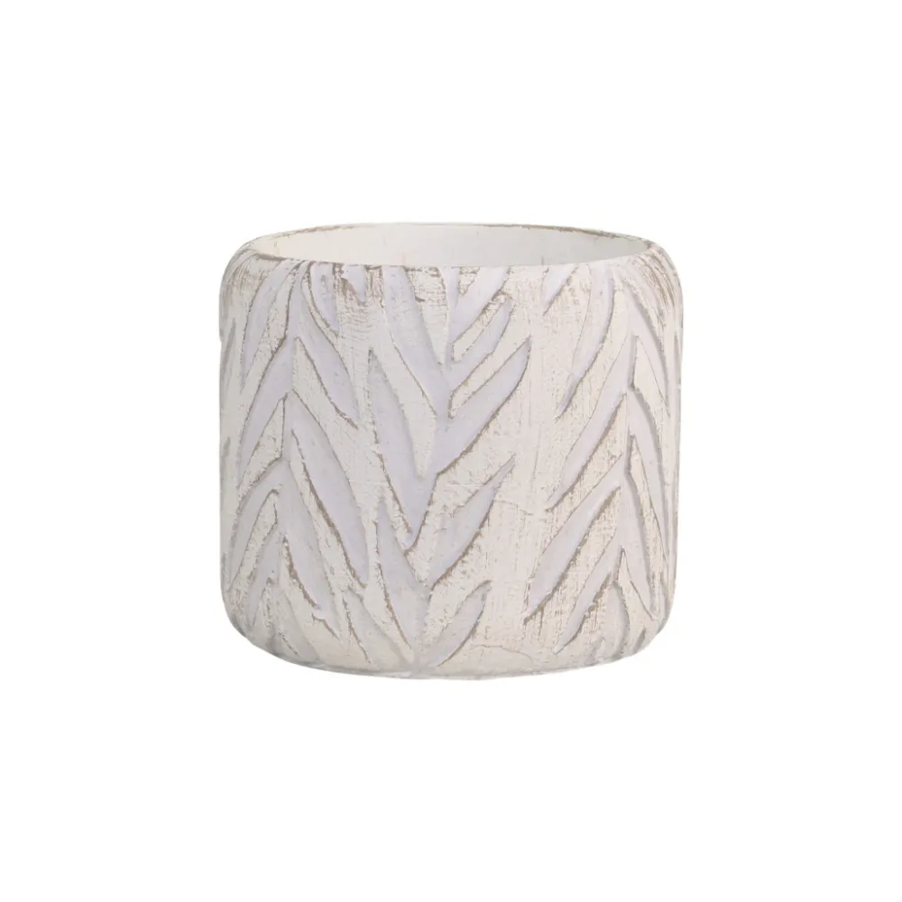 New Chic Antique Übertopf mit Blattmuster