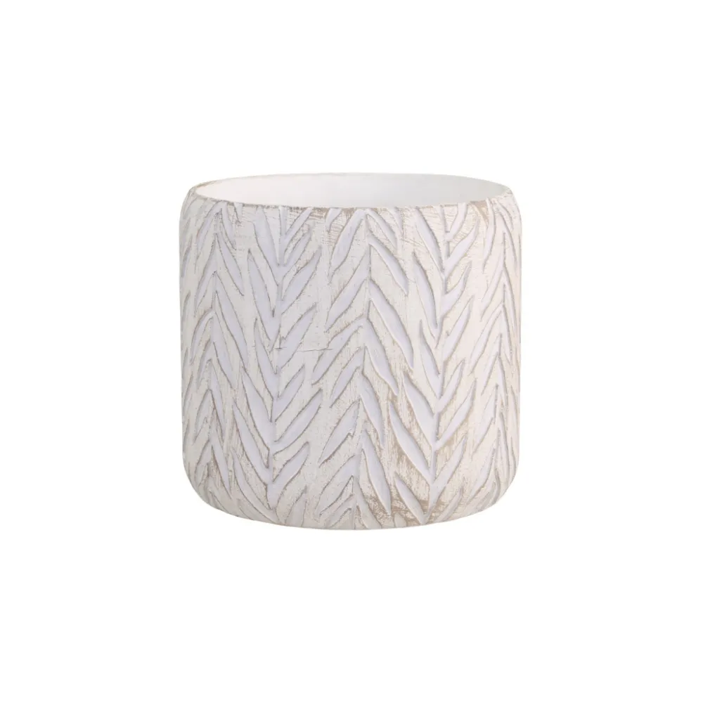 New Chic Antique Übertopf mit Blattmuster
