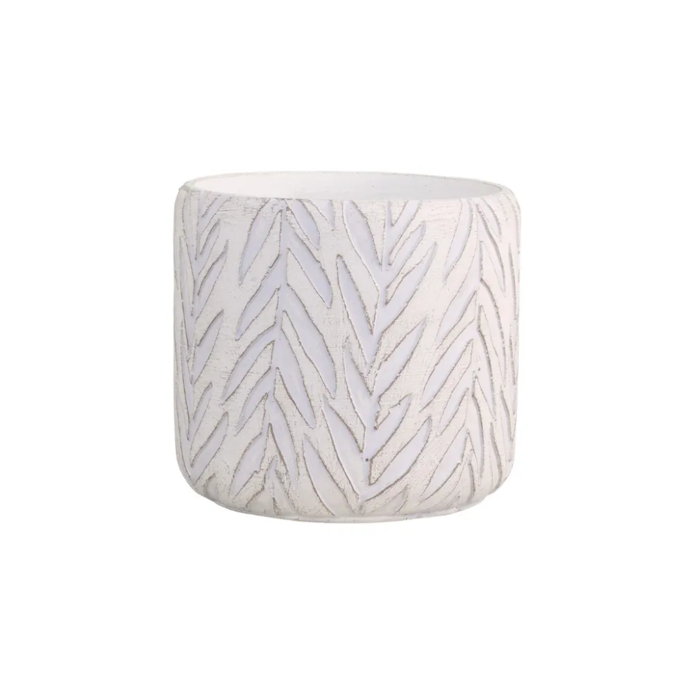 New Chic Antique Übertopf mit Blattmuster