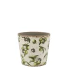 Outlet Chic Antique Übertopf Olive mit Olivenmuster