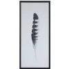 Outlet Chic Antique Bild mit Federnmotiv und schwarzem Rahmen