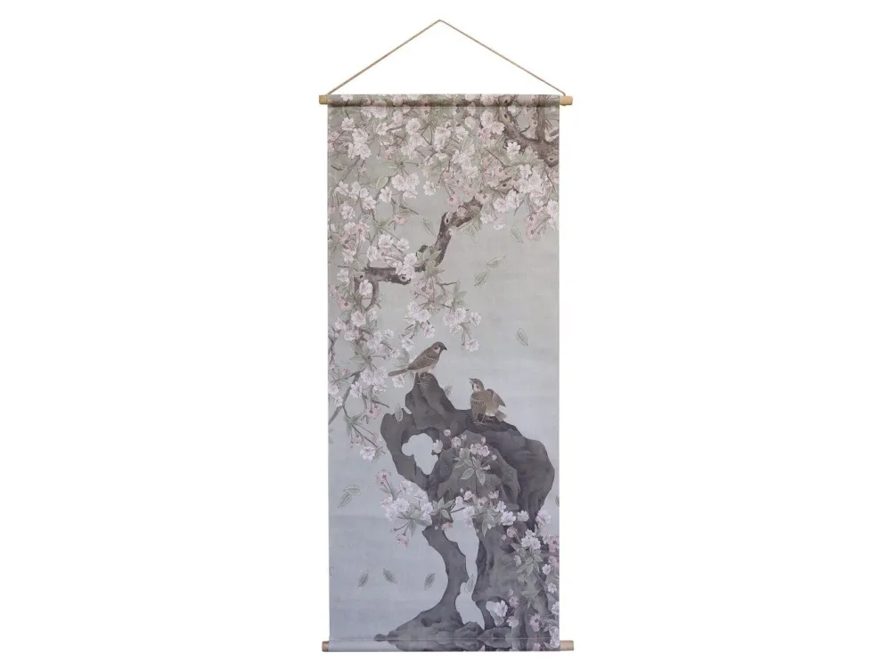 Outlet Chic Antique Blumendruck Leinwandbild zum Aufhängen