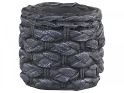 Outlet Chic Antique Blumentopf Corte mit grobem Flechtmuster