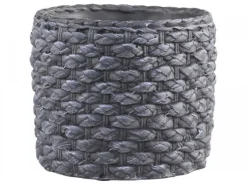 Outlet Chic Antique Blumentopf Corte mit grobem Flechtmuster