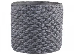Outlet Chic Antique Blumentopf Corte mit grobem Flechtmuster
