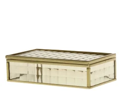 Best Chic Antique Box Milchglas mit Muster