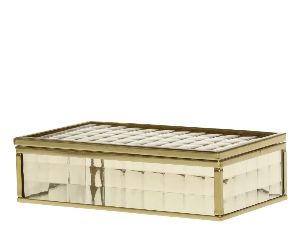 Best Chic Antique Box Milchglas mit Muster