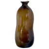 Best Chic Antique Braune Vase aus Glas