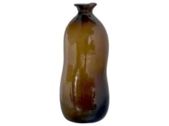 Best Chic Antique Braune Vase aus Glas