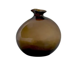 Best Chic Antique Braune Vase aus Glas
