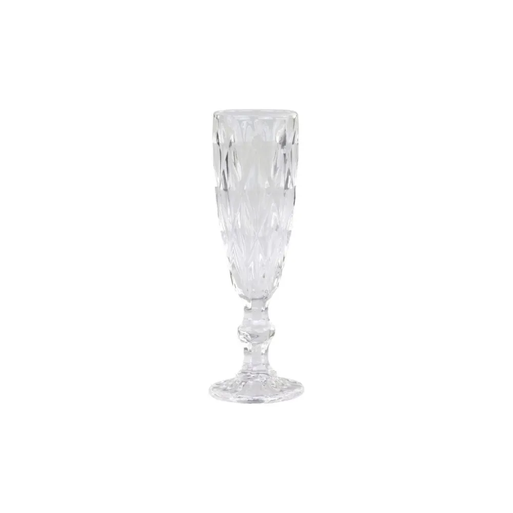 Online Chic Antique Champagnerglas mit Diamantenmuster