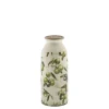Online Chic Antique Deko Flasche Olive mit Olivenmuster