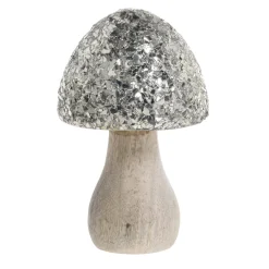 Best Chic Antique Deko Pilz mit glitzerndem Schirm