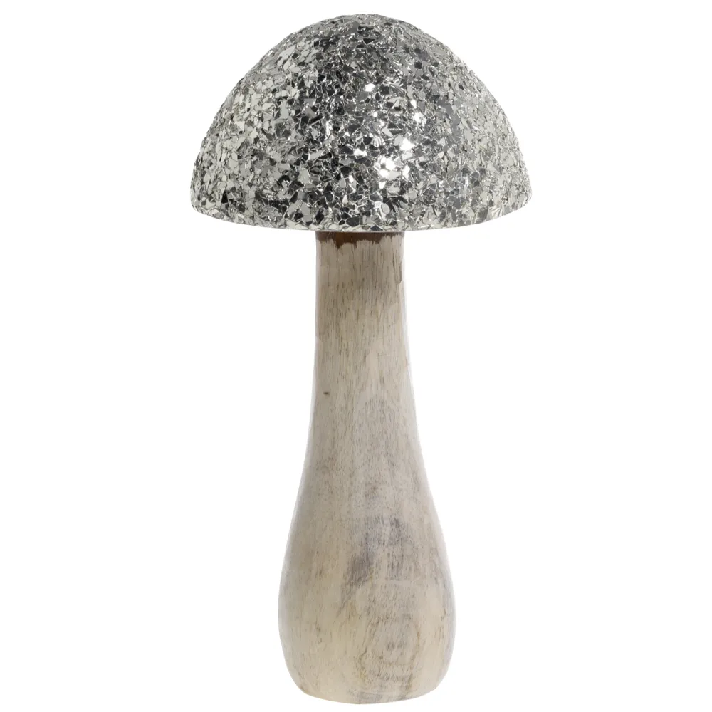 Best Chic Antique Deko Pilz mit glitzerndem Schirm