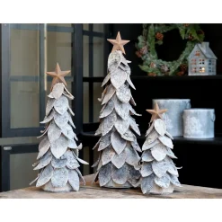 Outlet Chic Antique Deko Weihnachtsbaum aus Birkenrinde mit Stern