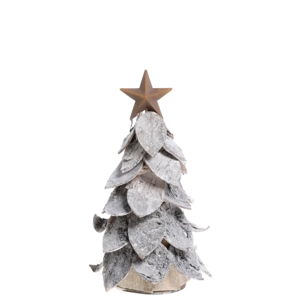 Outlet Chic Antique Deko Weihnachtsbaum aus Birkenrinde mit Stern