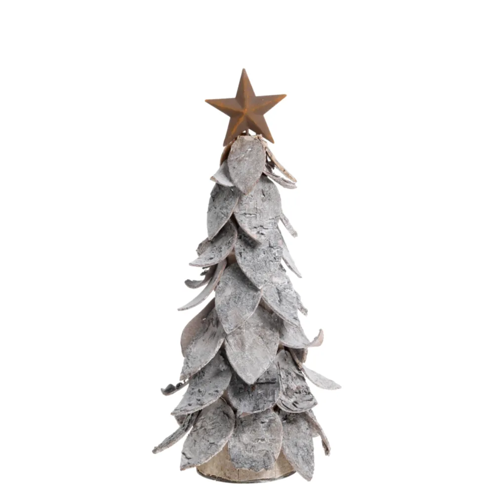Outlet Chic Antique Deko Weihnachtsbaum aus Birkenrinde mit Stern