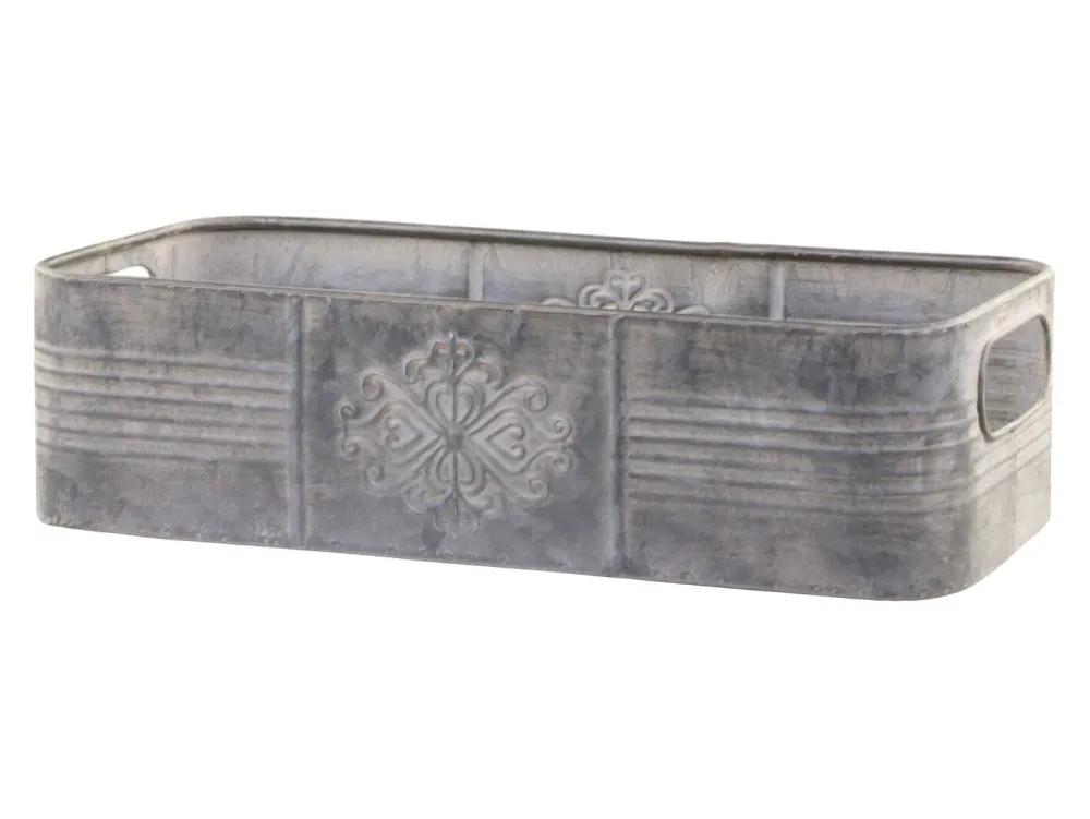 Outlet Chic Antique Dekotablett mit Verzierungen und Henkel
