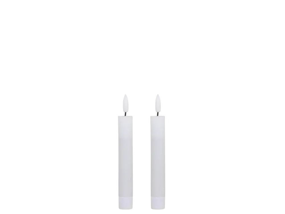 Outlet Chic Antique Dinnerkerze Stabkerze LED 2er
