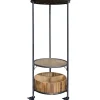 Online Chic Antique Display auf Rädern mit 3 Regalen und 3 Holzkisten