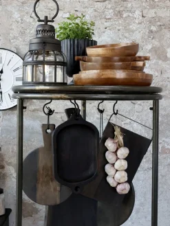 Online Chic Antique Display auf Rädern mit 3 Regalen und 3 Holzkisten