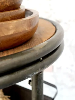 Online Chic Antique Display auf Rädern mit 3 Regalen und 3 Holzkisten