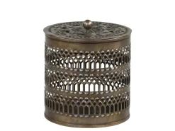 Outlet Chic Antique Dose mit Deckel und Muster