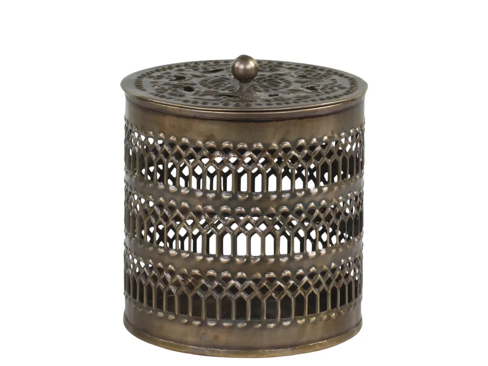 Outlet Chic Antique Dose mit Deckel und Muster