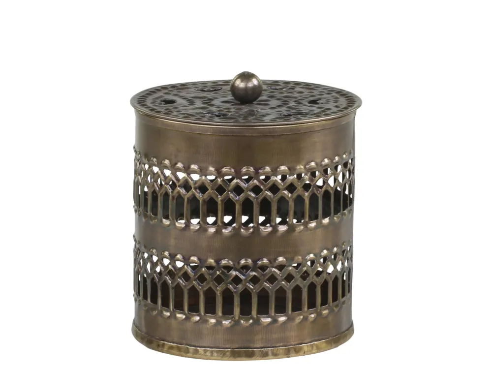 Outlet Chic Antique Dose mit Deckel und Muster