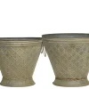 Outlet Chic Antique Eisen Blumentopf mit Henken