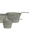 Best Chic Antique Eisen Blumentopf mit Griff im Set