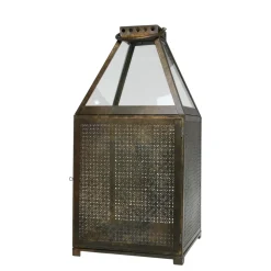 New Chic Antique Eisen Laterne mit Glasdach