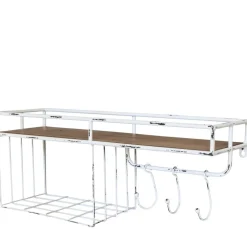 Outlet Chic Antique Eisen Regalbrett mit Haken