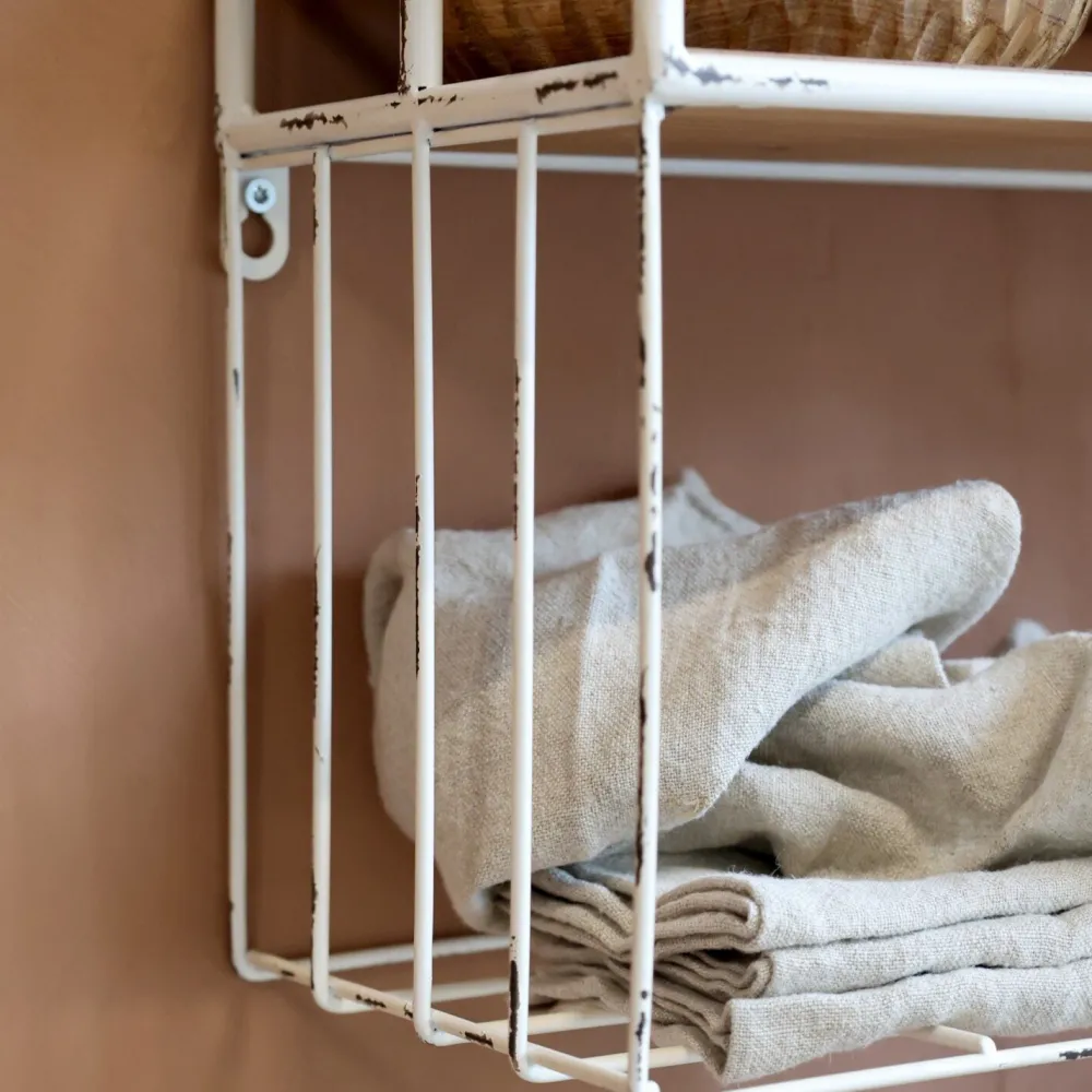 Outlet Chic Antique Eisen Regalbrett mit Haken