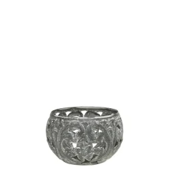 Chic Antique Eisen Teelichthalter mit Muster