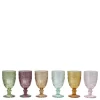 Best Chic Antique Farbige Weingläser Saint-Émilion mit Muster 6er