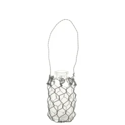 Hot Chic Antique Fil de fer Windlicht aus Glas