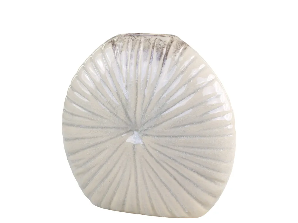 Discount Chic Antique Flache Niort Vase mit Rillen