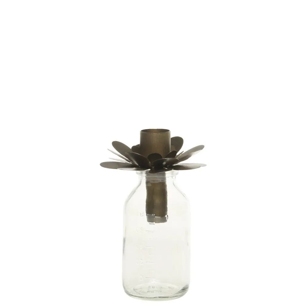 Sale Chic Antique Flasche mit Kerzenhalter