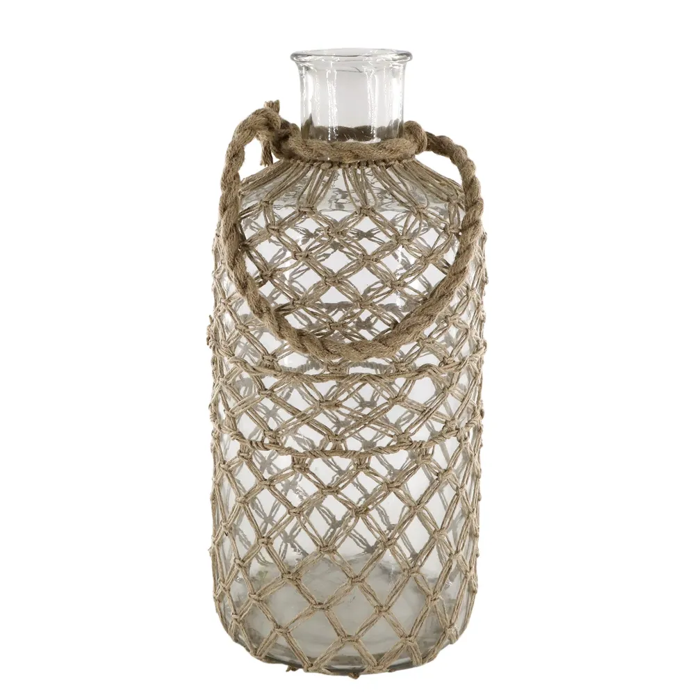 Outlet Chic Antique Flasche mit Geflecht und Henkel