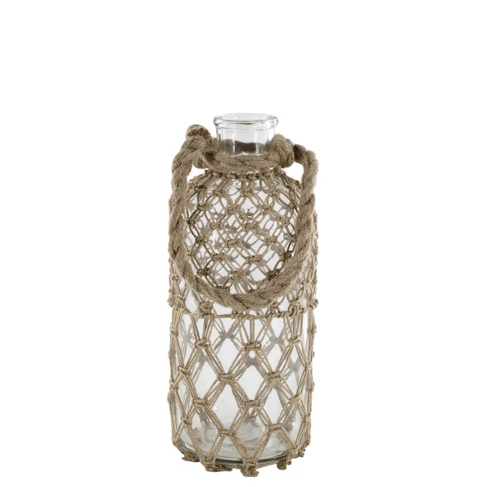 Outlet Chic Antique Flasche mit Geflecht und Henkel
