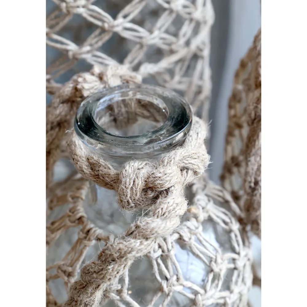 Outlet Chic Antique Flasche mit Geflecht und Henkel