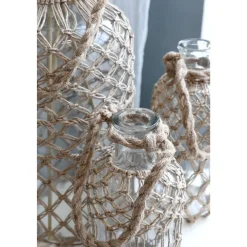 Outlet Chic Antique Flasche mit Geflecht und Henkel