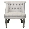 Chic Antique Franz. Sessel in Leinenstoff