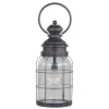 Outlet Chic Antique Franz. Stalllaterne mit Timer