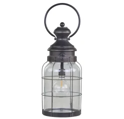 Outlet Chic Antique Franz. Stalllaterne mit Timer