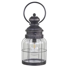 Outlet Chic Antique Franz. Stalllaterne mit Timer